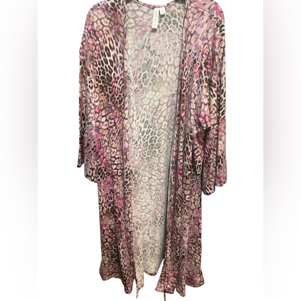 Leopard Print Open Front Cardigan